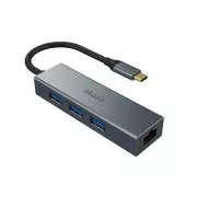 AKASA - USB Typ-C 4-in-1 Hub mit Ethernet