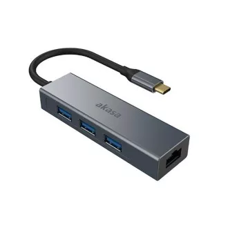 AKASA - USB Typ-C 4-in-1 Hub mit Ethernet AKASA - USB Typ-C 4-in-1 Hub mit Ethernet