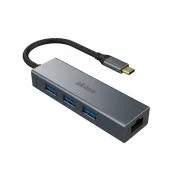 AKASA - USB Typ-C 4-in-1 Hub mit Ethernet