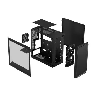 Fractal Design Focus 2 Schwarz TG Clear Tint/Midi Tower/Transpar./Schwarz Fractal Design Focus 2 Schwarz TG Clear Tint/Midi Tower/Transpar./Schwarz