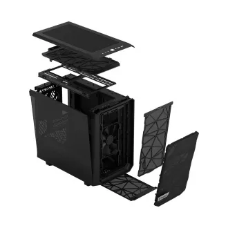 Fractal Design Meshify 2 Nano Schwarz TG Dark Tint/Mini ITX/Transpar./Schwarz Fractal Design Meshify 2 Nano Schwarz TG Dark Tint/Mini ITX/Transpar./Schwarz