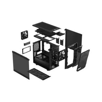 Fractal Design Meshify 2 Nano Schwarz TG Dark Tint/Mini ITX/Transpar./Schwarz Fractal Design Meshify 2 Nano Schwarz TG Dark Tint/Mini ITX/Transpar./Schwarz