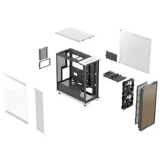 Fractal Design North Chalk White TG Klar/Midi Tower/Transpar./Weiß