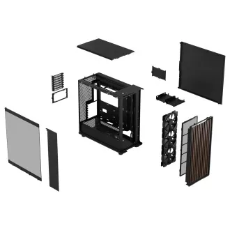 Fractal North XL/Midi Tower/Transpar./Schwarz Fractal North XL/Midi Tower/Transpar./Schwarz