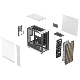 Fractal North XL/Midi Tower/Transpar./Weiß Fractal North XL/Midi Tower/Transpar./Weiß