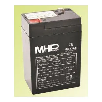 Bleiakku MHPower VRLA AGM 6V/4,5Ah (MS4.5-6) Bleiakku MHPower VRLA AGM 6V/4,5Ah (MS4.5-6)
