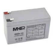 MHPower GE9-12 Gel-Batterie 12V/9Ah, Faston F2 - 6,3mm, Deep Cycle