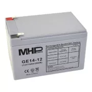 MHPower GE14-12 Gel-Batterie 12V/14Ah, Faston F2 - 6,3mm, Deep Cycle