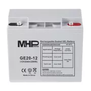 MHPower GE20-12 Gel-Batterie 12V/20Ah, Klemme T1 - M5, Deep Cycle