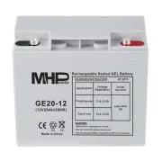 MHPower GE20-12 Gel-Batterie 12V/20Ah, Klemme T1 - M5, Deep Cycle