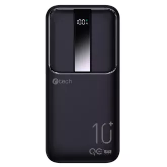 Powerbank C-tech 10000mAh, Li-Pol, 22,5W, USB-C/USB-A/micro USB