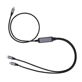 C-TECH USB Typ-C PD 100W Stromsplitterkabel, 0,7m 2x0,5m, schwarz C-TECH USB Typ-C PD 100W Stromsplitterkabel, 0,7m 2x0,5m, schwarz