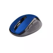 C-TECH Maus WLM-02/Ergonomisch/Optisch/Rechtshänder/1 600 DPI/Kabellos USB/Schwarz-Blau