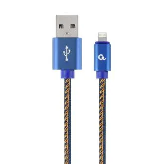 Gembird geflochtenes Denim USB-A/Lightning Kabel 2m Gembird geflochtenes Denim USB-A/Lightning Kabel 2m