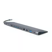 Gembird USB-C 9v1 Multiport USB   HDMI   VGA   PD   Kartenleser   LAN   Audio