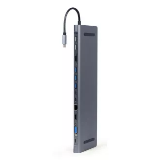 Gembird USB-C 9v1 Multiport USB   HDMI   VGA   PD   Kartenleser   LAN   Audio