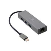 Gembird USB-C GBit Adapter   3x USB 3.1