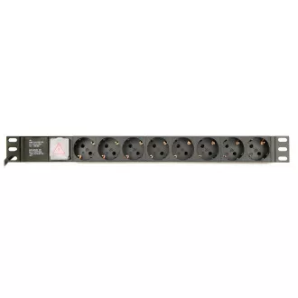 Gembird PDU 8 schucko, 1U, 16 A, 3m