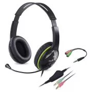 Kopfhörer mit Mikrofon. GENIUS HS-400A grün   Reduktion