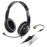 GENIUS HS-400A Headset, grün   Adapter