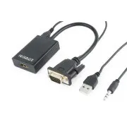 GEMBIRD VGA - HDMI Reduzierer, 0,15m, M/F