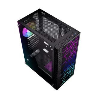 Gembird Computer Fornax 2500 ARGB/Midi Tower/Transparent/Schwarz Gembird Computer Fornax 2500 ARGB/Midi Tower/Transparent/Schwarz