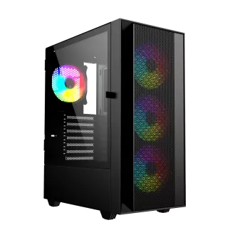 Gembird Fornax 4000 ARGB/Midi Tower/Transparent/Schwarz Gembird Fornax 4000 ARGB/Midi Tower/Transparent/Schwarz