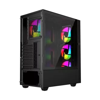 Gembird Fornax 4000 ARGB/Midi Tower/Transparent/Schwarz Gembird Fornax 4000 ARGB/Midi Tower/Transparent/Schwarz