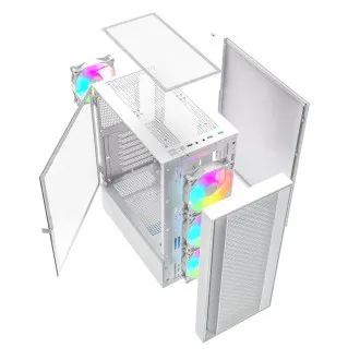 Gembird Fornax 4000 ARGB/Midi Tower/Transpar./Weiß Gembird Fornax 4000 ARGB/Midi Tower/Transpar./Weiß