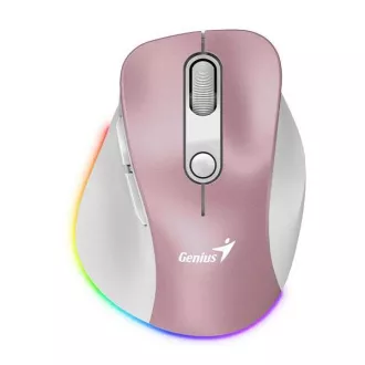 Genius Ergo 9000S Pro/Ergonomisch/Optisch/Rechtshänder/2 400 DPI/USB BT/Pink