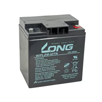 LONG Batterie 12V 28Ah M5 LongLife 12 Jahre (WPL28-12TN)