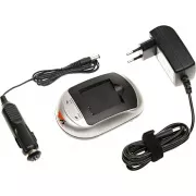 T6 Ladegerät Sony NP-FP50, NP-FP70, NP-FP90, NP-FH50, NP-FH70, NP-FH100, 230V, 12V, 1A