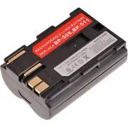 Akku T6 Power Canon BP-508, BP-511, BP-511A, BP-512, BP-514, 1600mAh, 11,8Wh, braun