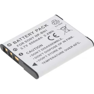 Akku T6 Power Sony NP-BN1, 600mAh, 2,2Wh, grau