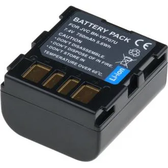 T6 Power-Akku für JVC BN-VF707U, BN-VF707, 750 mAh, 5,4 Wh, grau