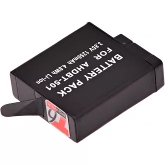 Akku T6 Power für GoPro Hero5, Hero6 Black, AHDBT-501, AABAT-001, 601-10197-000, 1250mAh, 4,8Wh