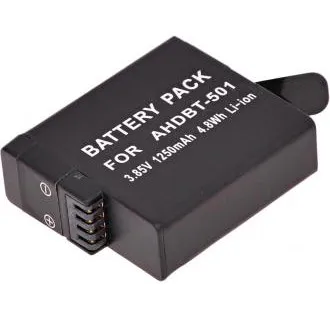 Akku T6 Power für GoPro Hero5, Hero6 Black, AHDBT-501, AABAT-001, 601-10197-000, 1250mAh, 4,8Wh