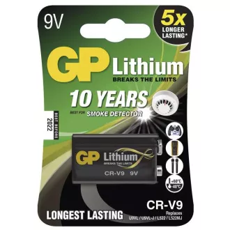 Lithium-Batterie GP CR-V9 9V - 1St. Lithium-Batterie GP CR-V9 9V - 1St.