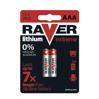 Lithium-Batterie RAVER 2x AAA Lithium-Batterie RAVER 2x AAA