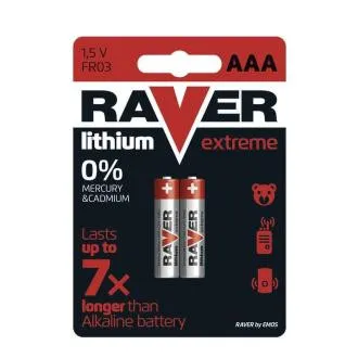 Lithium-Batterie RAVER 2x AAA Lithium-Batterie RAVER 2x AAA