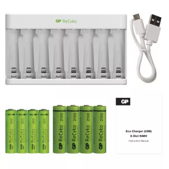 GP Batterieladegerät ECO E811 4xAA2100 4xAAA850 GP Batterieladegerät ECO E811 4xAA2100 4xAAA850