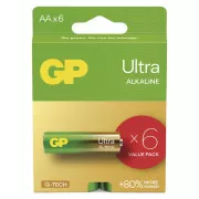 GP Alkaline-Batterien ULTRA AA (LR6)- 6 Stück