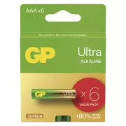 GP Alkaline-Batterien ULTRA AAA (LR03)- 6 Stück