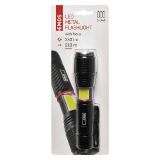 LED-Taschenlampe P3111, 5W 230Lm  3W COB   Magnet