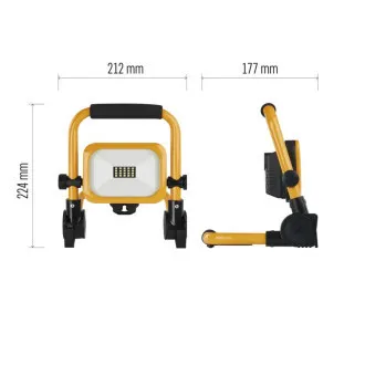 EMOS TRAGBARER WIEDERAUFLADBARER LED-SCHEINWERFER ACCO 10W, 1000LM, IP54 EMOS TRAGBARER WIEDERAUFLADBARER LED-SCHEINWERFER ACCO 10W, 1000LM, IP54