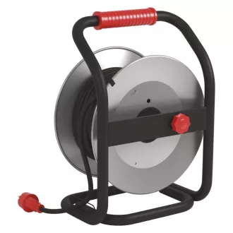 EMOS TROMMEL METALL 25M;4Z;1,5MM,GUMMI/GUMMI