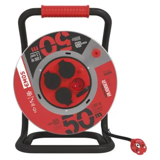 EMOS TROMMEL METALL 50M,4Z; 1,5MM, GUMMI/GUMMI EMOS TROMMEL METALL 50M,4Z; 1,5MM, GUMMI/GUMMI