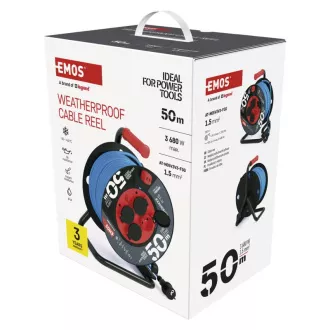 EMOS TROMMEL 4Z 50M 1,5MM FROSTSCHUTZ PVC KABEL EMOS TROMMEL 4Z 50M 1,5MM FROSTSCHUTZ PVC KABEL