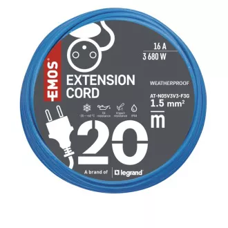 EMOS VERLÄNGERUNGSKABEL 1Z 20M 1,5MM FROSTSCHUTZKABEL
