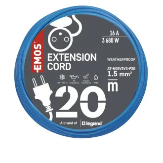 EMOS VERLÄNGERUNGSKABEL 1Z 20M 1,5MM FROSTSCHUTZKABEL EMOS VERLÄNGERUNGSKABEL 1Z 20M 1,5MM FROSTSCHUTZKABEL